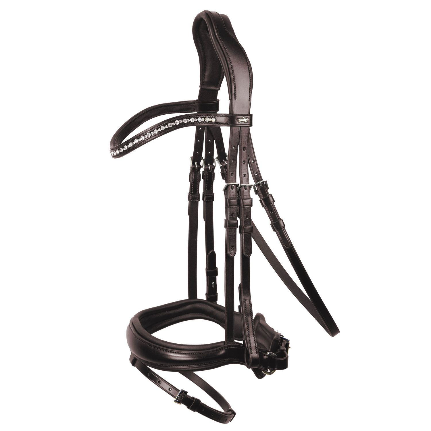 Schockemöhle Brantford Trense anatomisch - espresso/silber, Größe WB