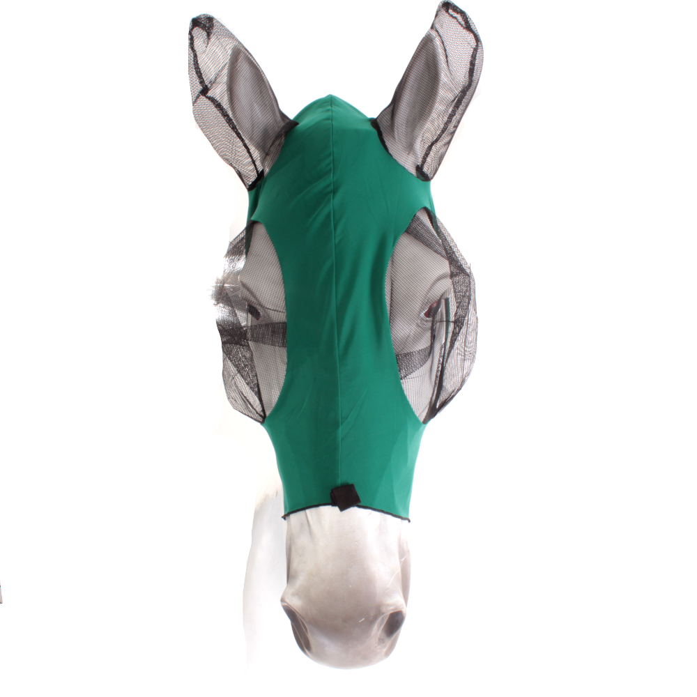 Weatherbeeta Stretch Bug Eye Saver With Ears Fliegenmaske - Hunter/Black, Größe SH