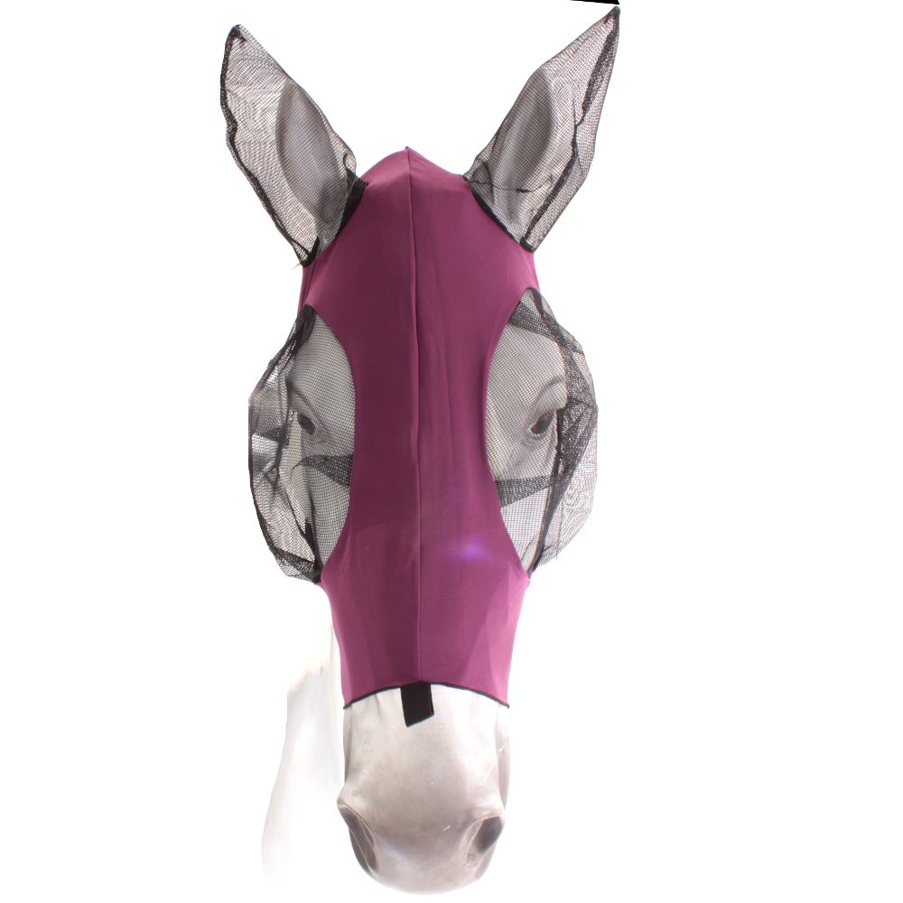 Weatherbeeta Stretch Bug Eye Saver With Ears Fliegenmaske - Purple/Black, Größe SH