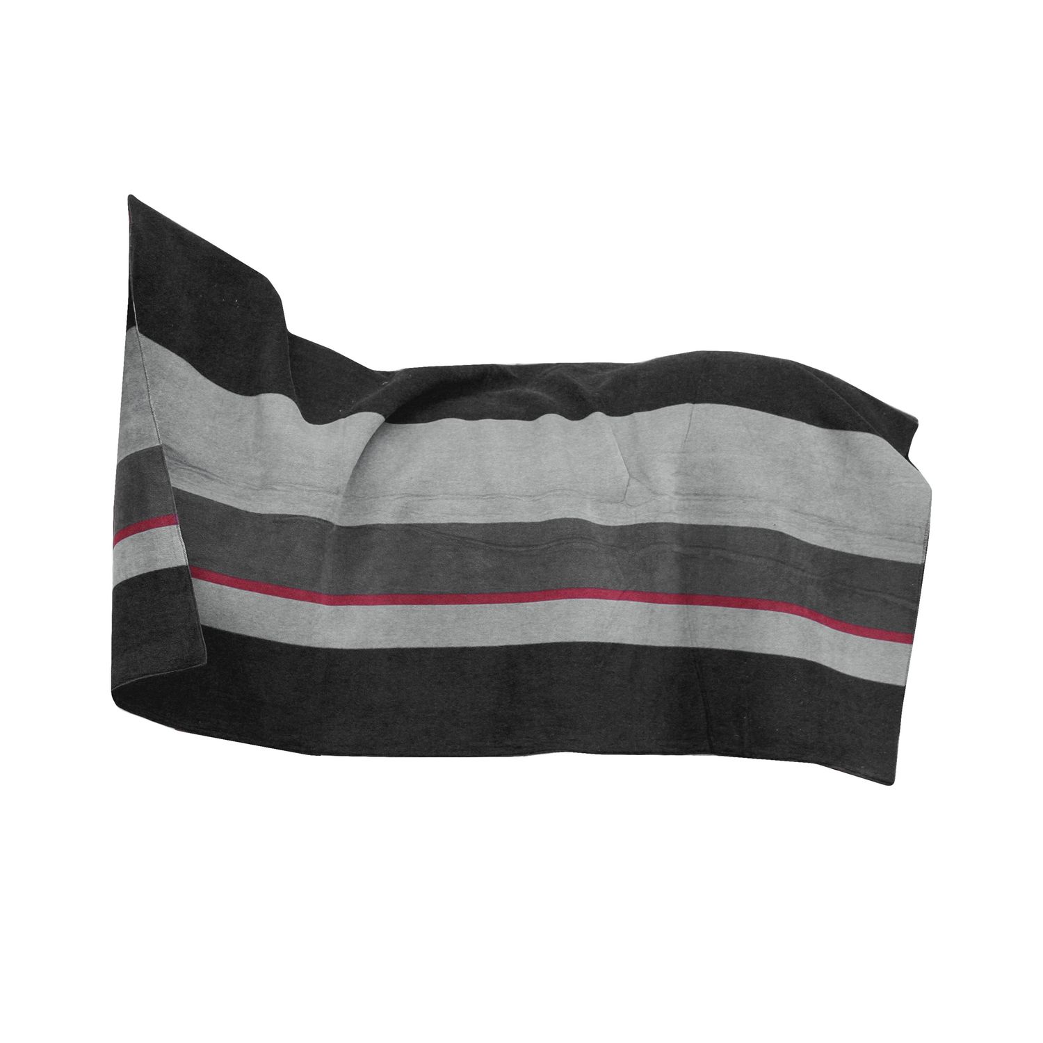Kentucky Horsewear Heavy Fleece Rug square Fleecedecke gestreift - black/grey, Größe 140x160