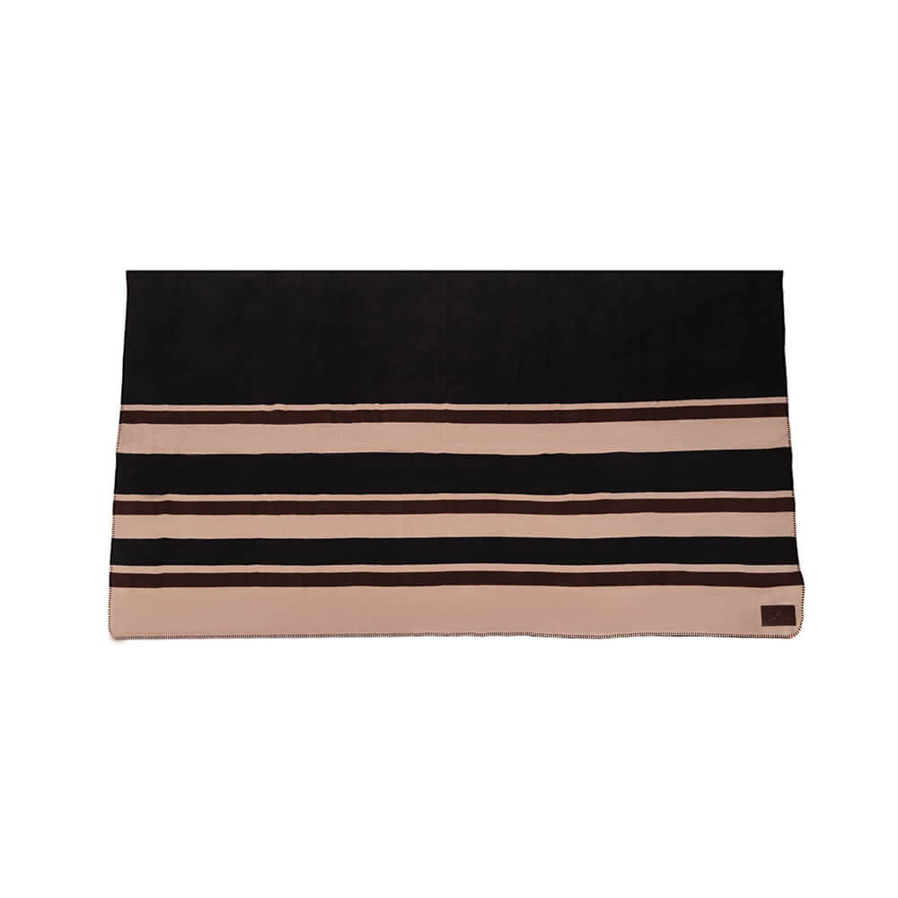 Kentucky Horsewear Heavy Fleece Rug square Fleecedecke gestreift - brown/beige, Größe 210x200