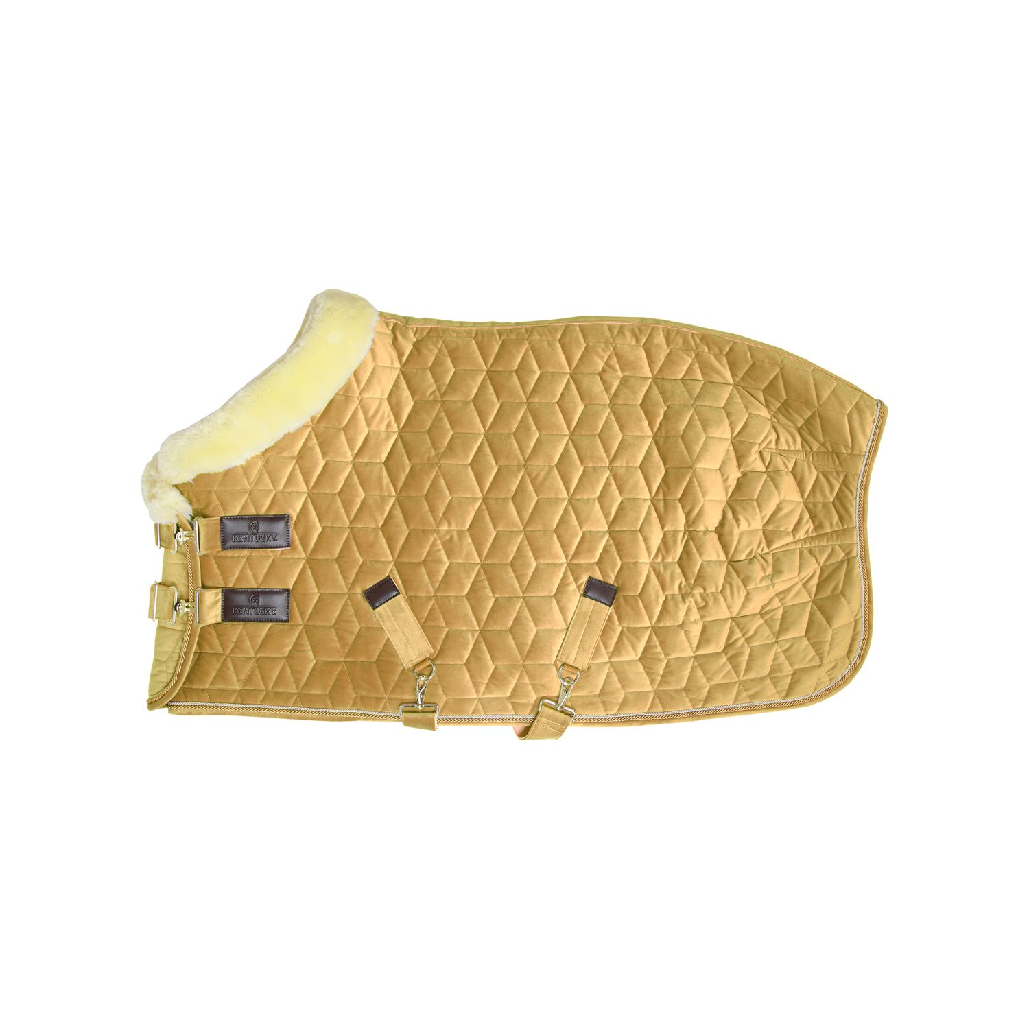 Kentucky Horsewear Show Rug Velvet Turnierdecke - mustard, Größe 80