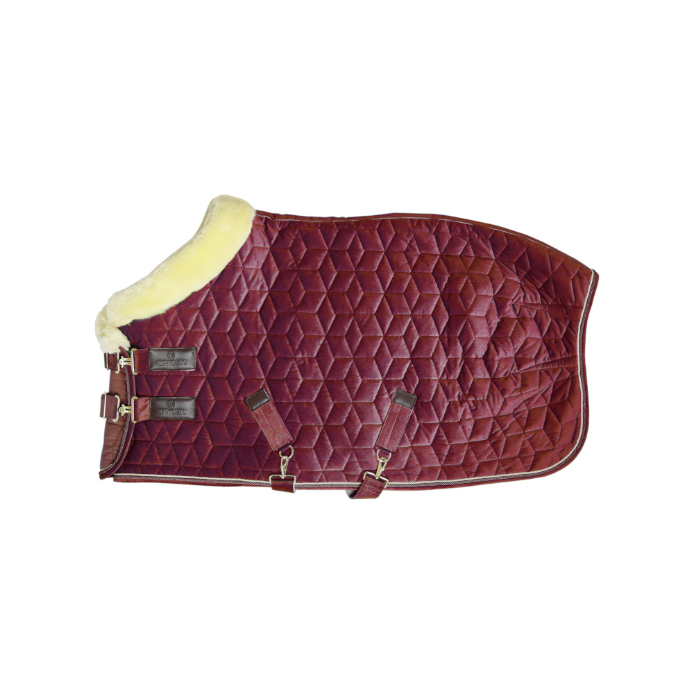 Kentucky Horsewear Show Rug Velvet Turnierdecke - bordeaux, Größe 80