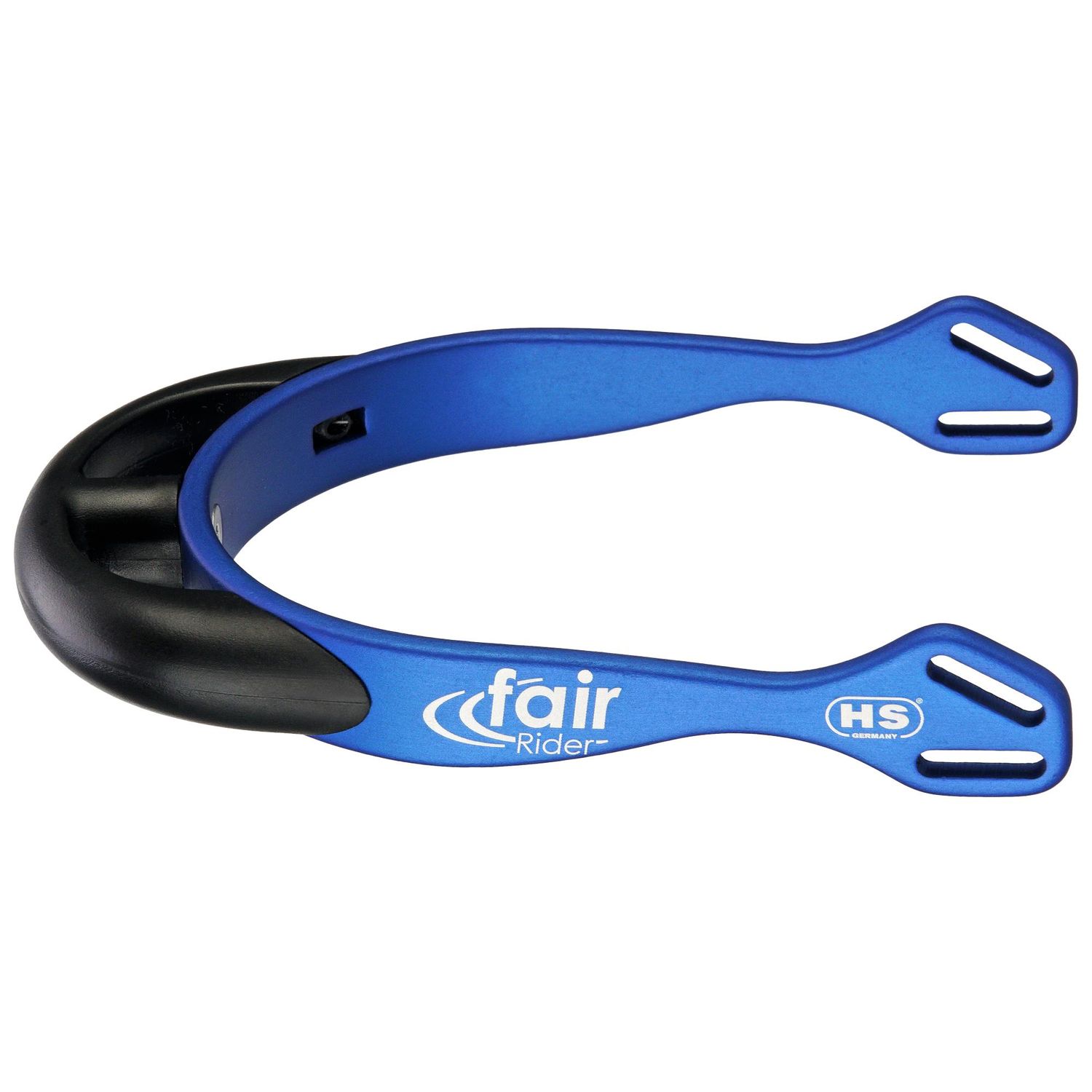 Sprenger fairRider Sporen Aluminium schwarz dick abgerundet - blau, Größe 20