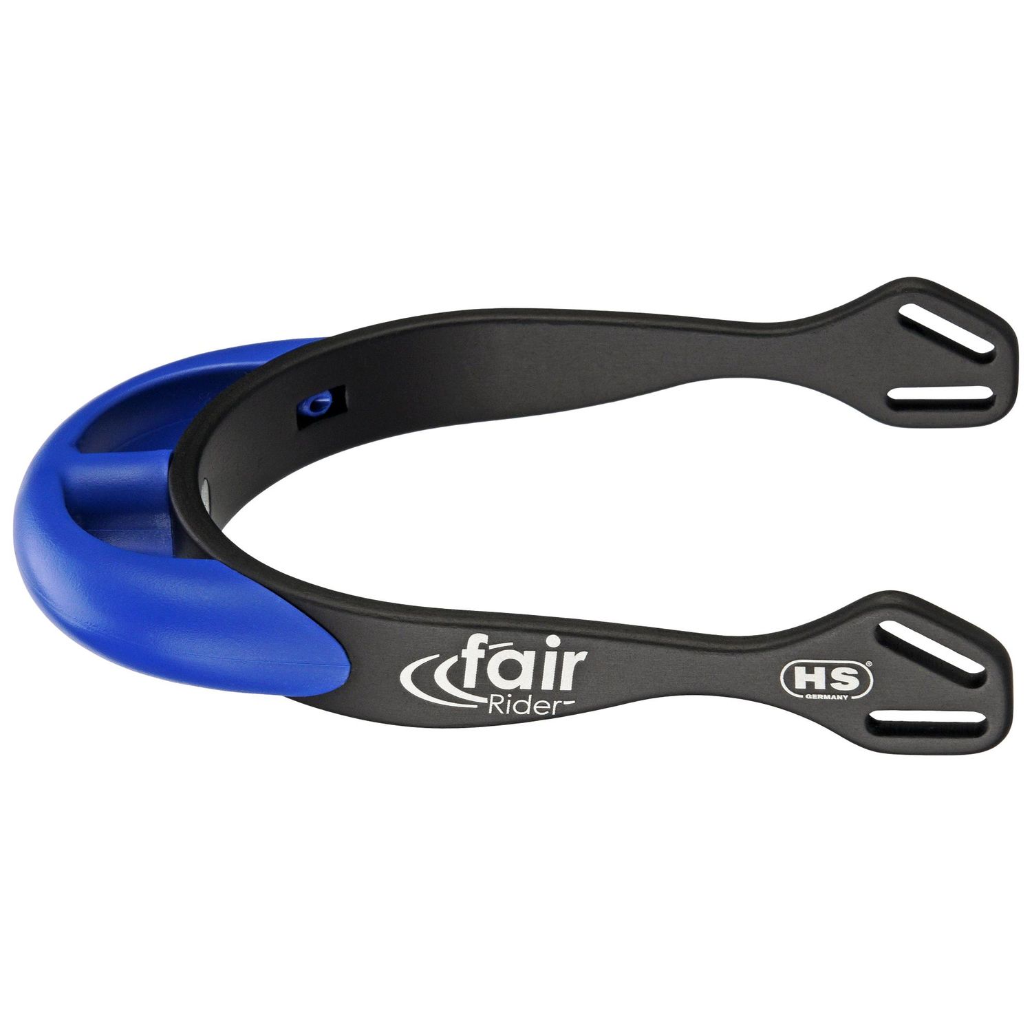 Sprenger fairRider Sporen Aluminium blau dick abgerundet - schwarz, Größe 20