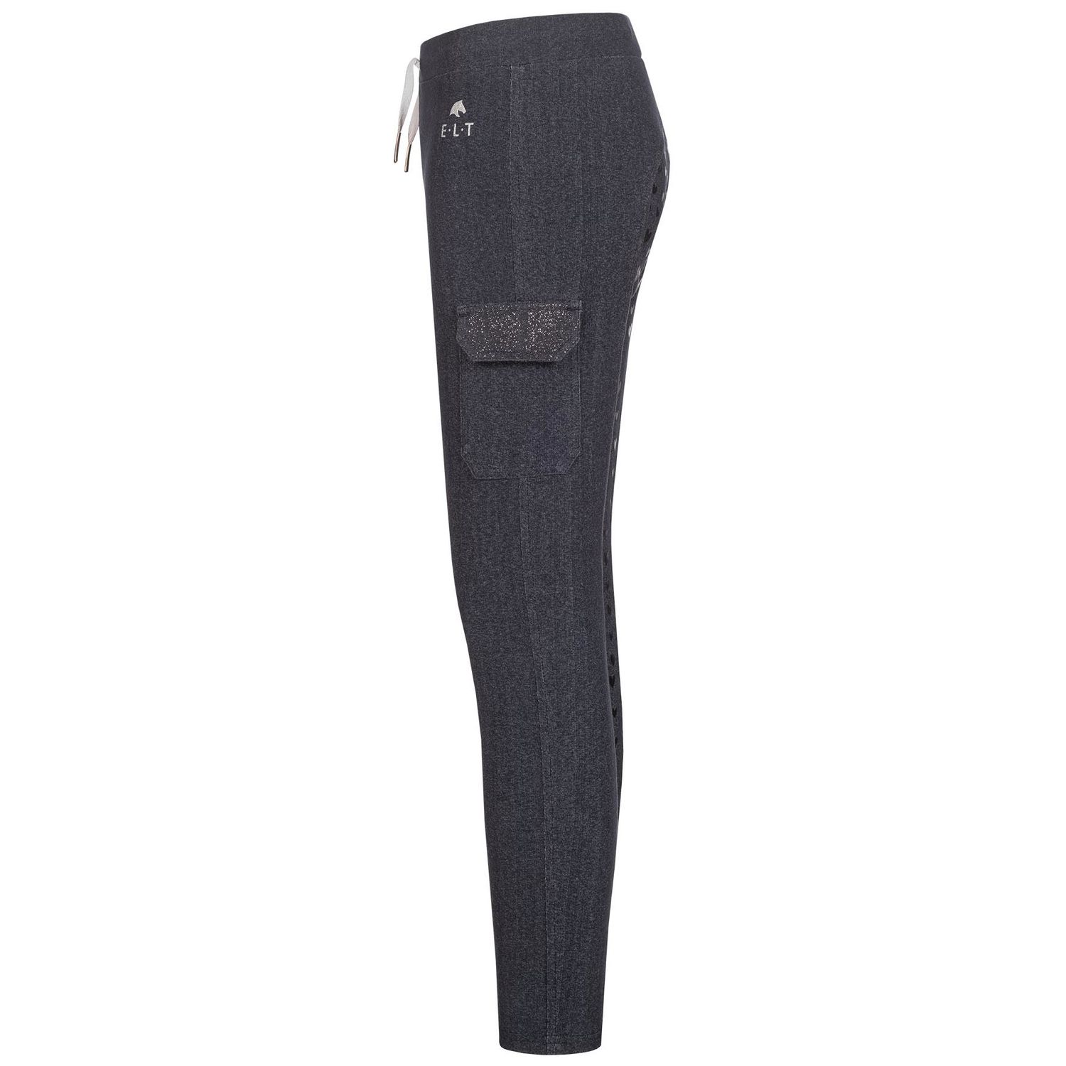 ELT Lucky Gwen Vollbesatz Cargoreitleggings Kinder - anthrazit/lucky heart, Größe 134