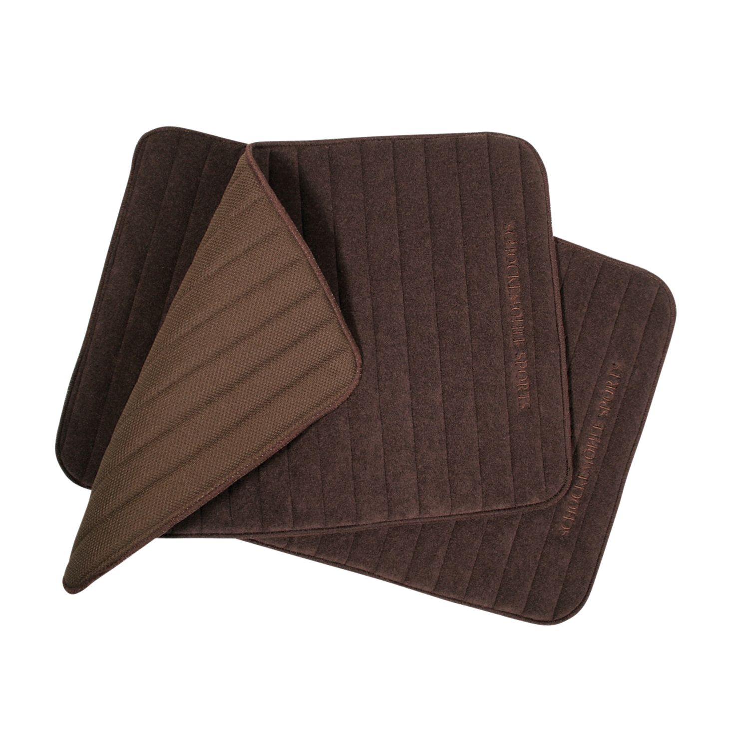 Schockemöhle Sports Bandagierunterlagen Quick Dry Light groß 2-er Set - chocolate