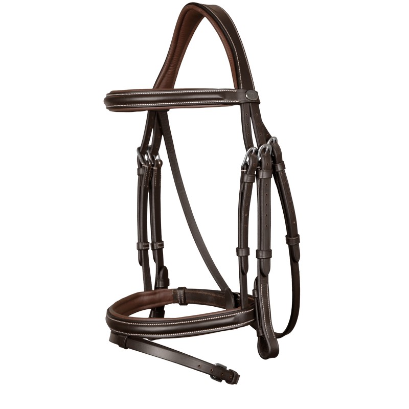 Dyon Working Collection Trense mit kombiniertem Reithalfter - brown, Größe Cob