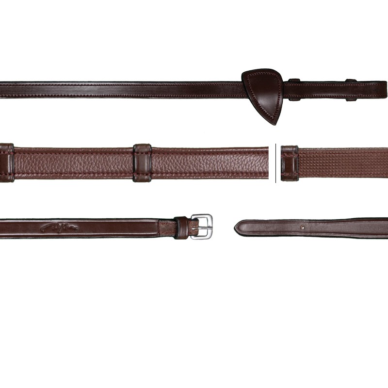 Dyon New English Collection Leder Jagdzügel - brown, Größe Full