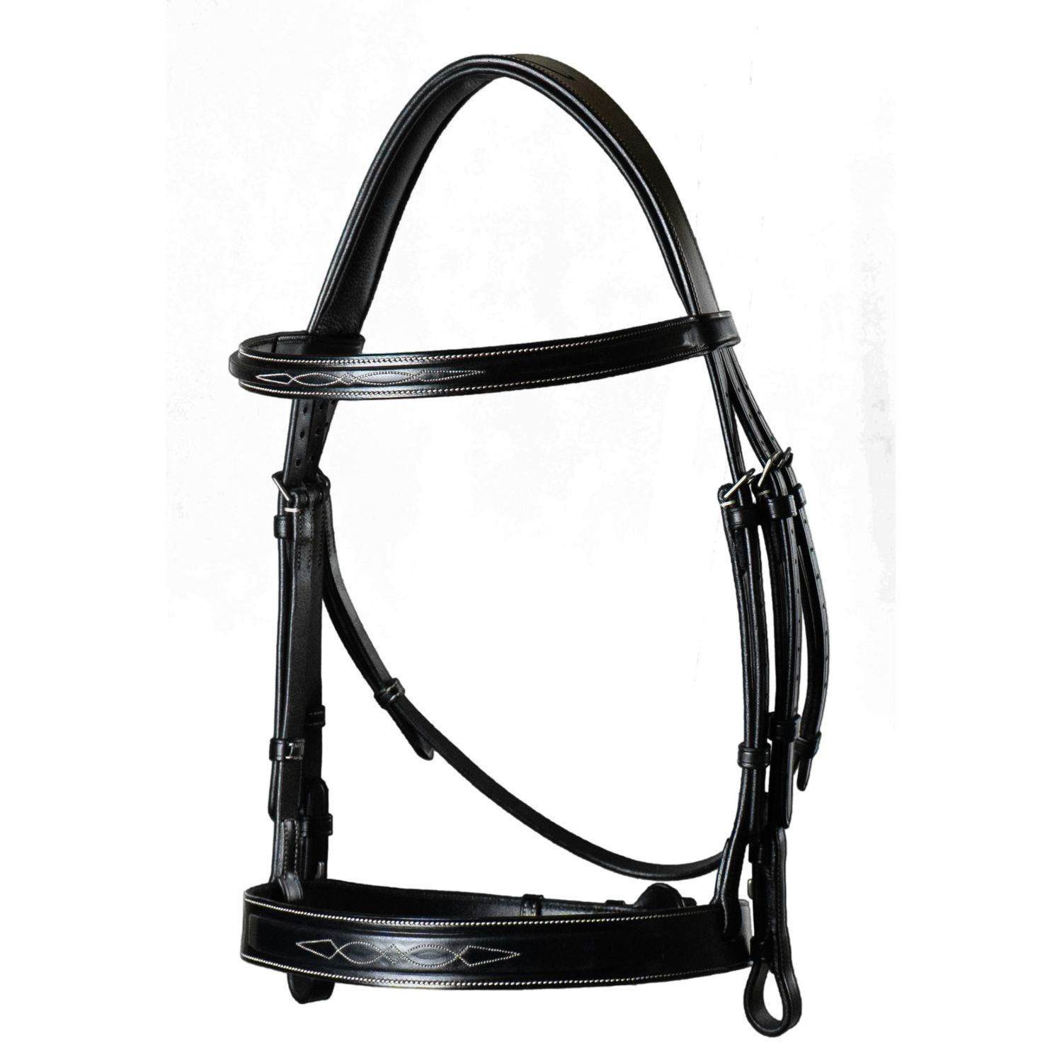 Dyon Hunter Collection Trense mit breitem Nasenriemen - black, Größe Pony