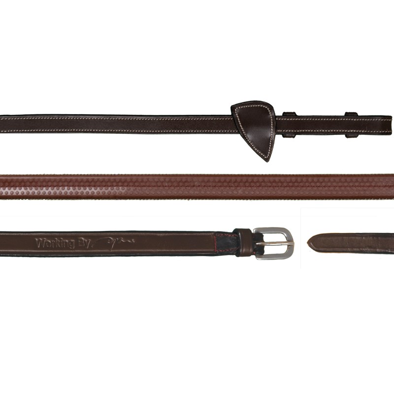 Dyon Working Collection Kandarenzügel Glattleder mit 7 Lederstegen - brown, Größe Cob
