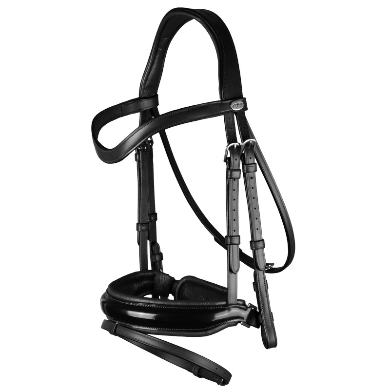 Dyon Working Collection Trense schwedisch kombiniert Lack - black, Größe Pony