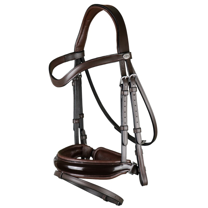 Dyon Working Collection Trense schwedisch kombiniert Lack - brown, Größe Pony