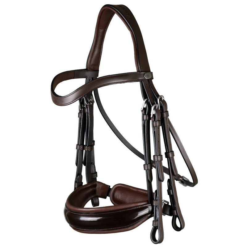 Dyon Working Collection Kandare Lack - brown, Größe Pony