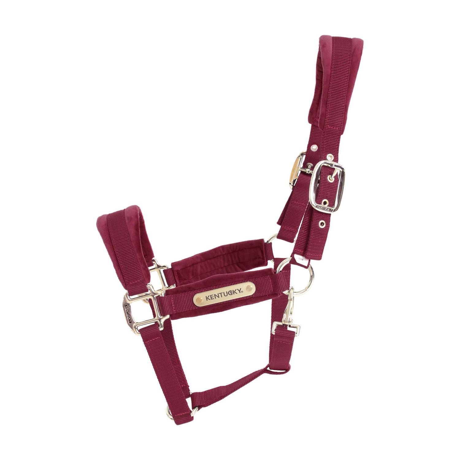 Kentucky Horsewear Velvet Halfter - bordeaux, Größe Pony
