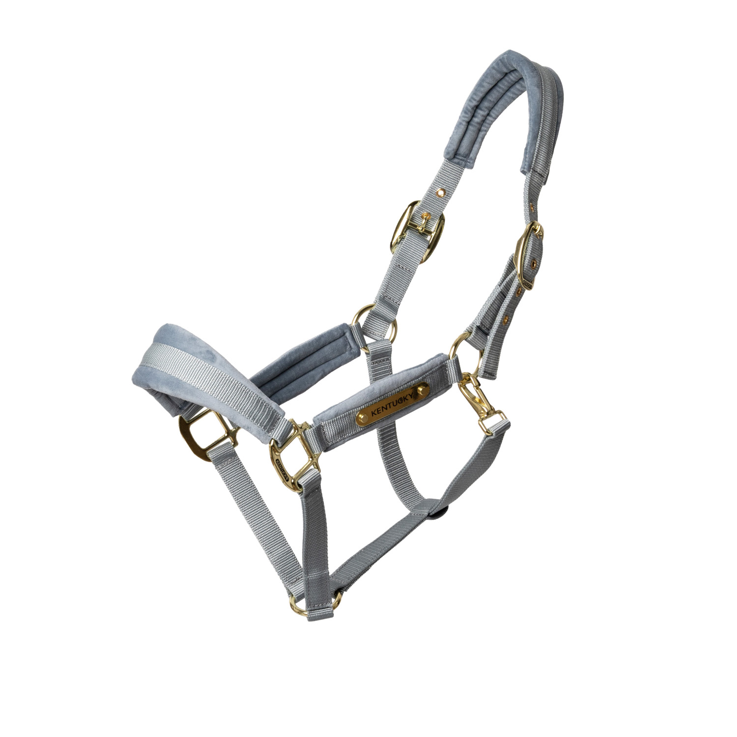 Kentucky Horsewear Velvet Halfter - hellblau, Größe Cob