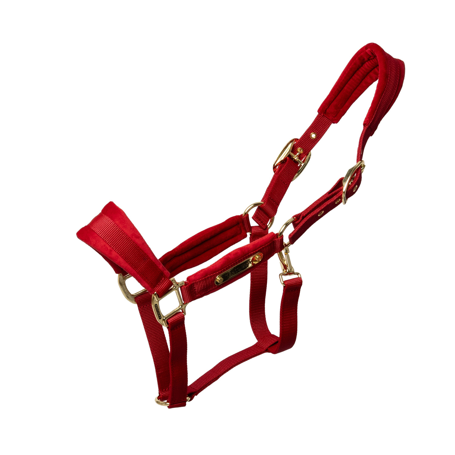 Kentucky Horsewear Velvet Halfter - rot, Größe Full