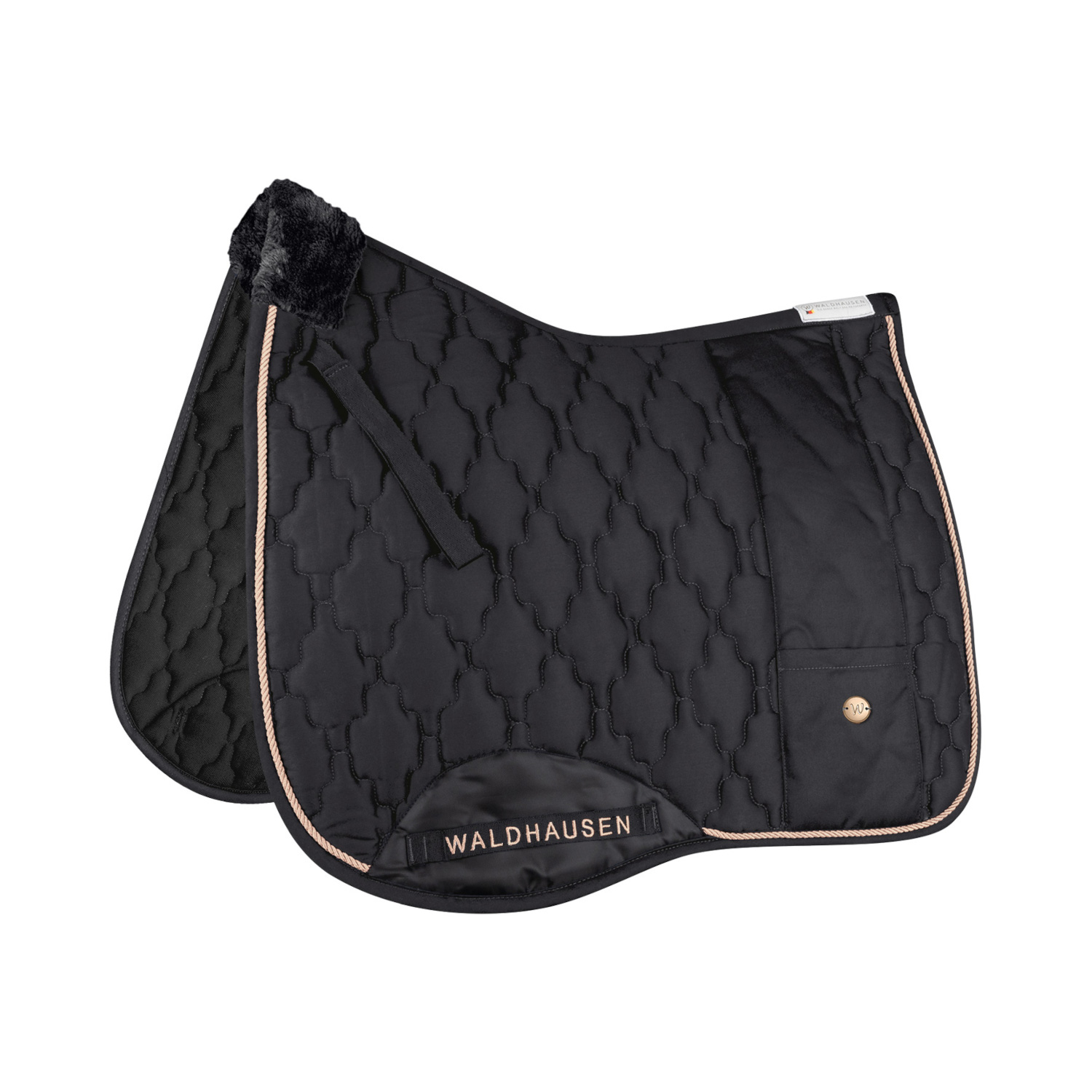 Waldhausen Schabracke Modern Rosé - schwarz/rosegold, Größe D