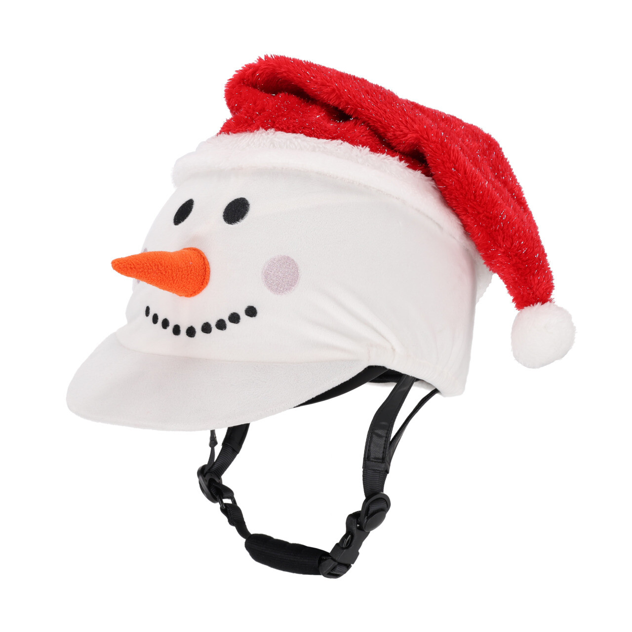 QHP Reithelm-Überzug Weihnachten - snowman