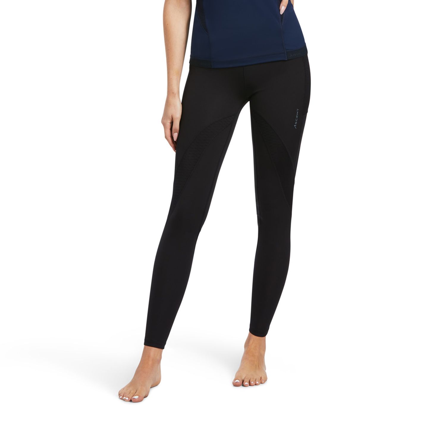 Ariat Ascent Reitleggings 1/2 Grip Damen - black, Größe M