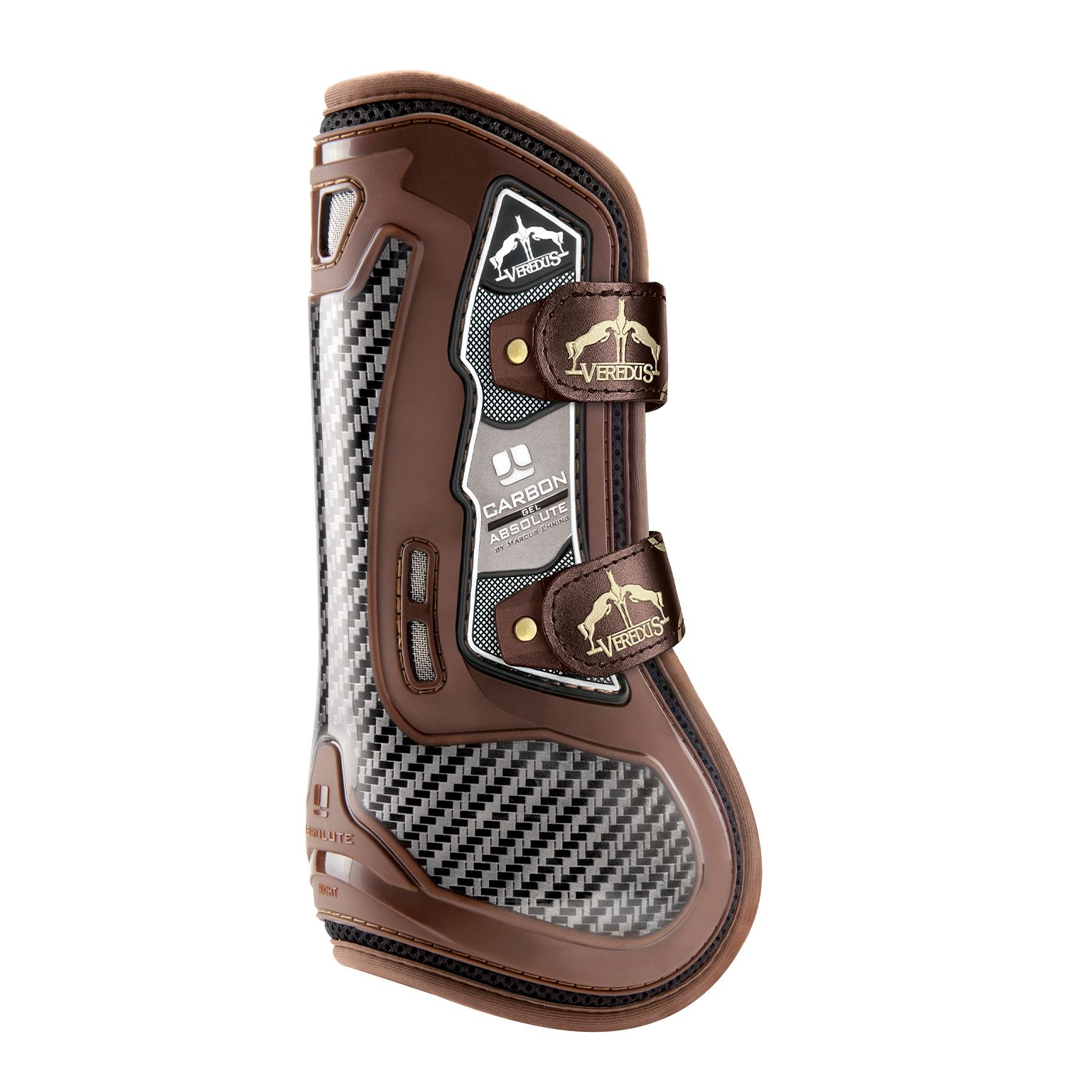 Veredus Carbon Gel Absolute Velcro Straps Gamaschen Vorne - brown, Größe L