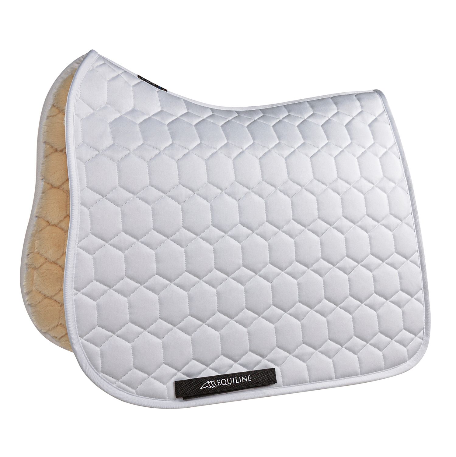 Equiline Laidback Eco-Lammfell Schabracke - white, Größe Dressur