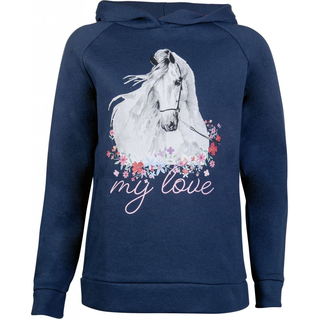 HKM Horse Spirit Hoody Kinder - dunkelblau, Größe 146/152