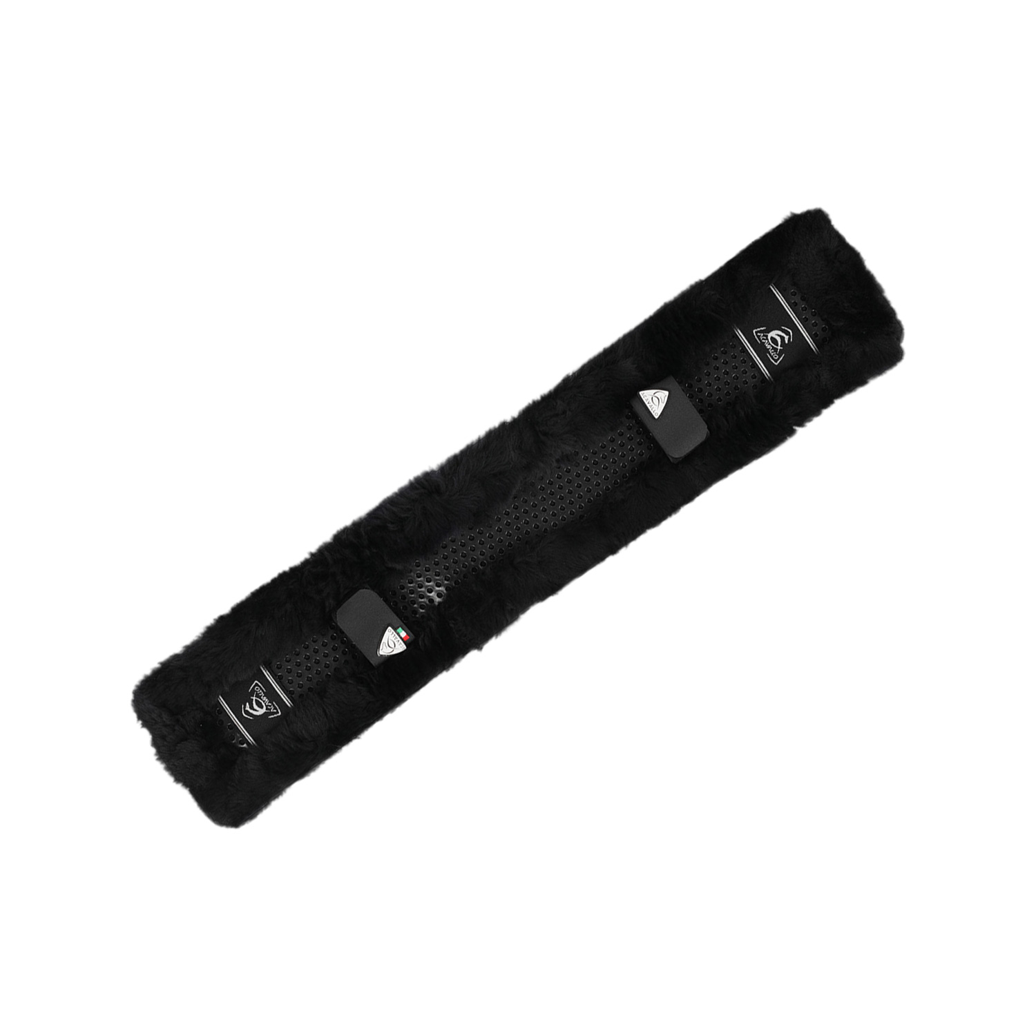 Acavallo Classic Gel Kurzgurt-Schoner mit Schaffell - black, Größe 70-80 cm