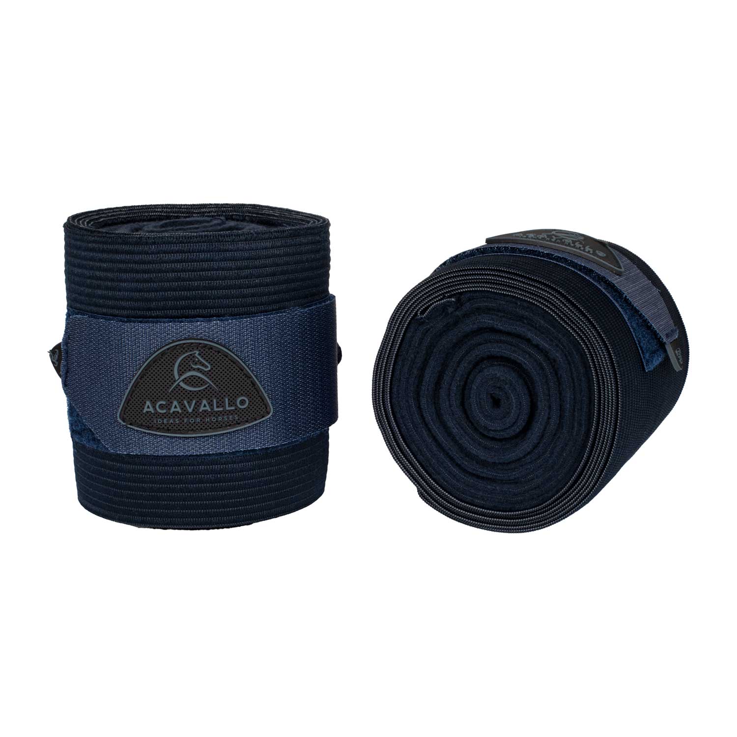 Acavallo Elastic + Fleece Bandagen - 2er Set - navy