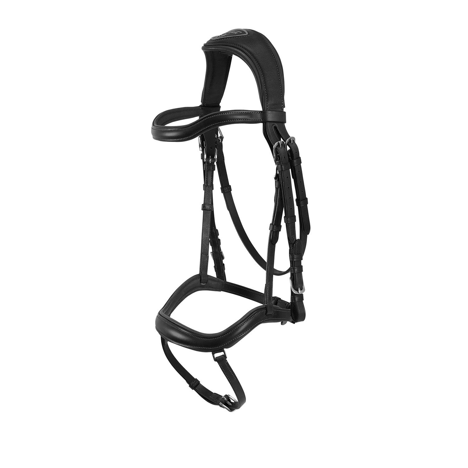 Acavallo Allegoria Leather Bridle - black, Größe Warmblut