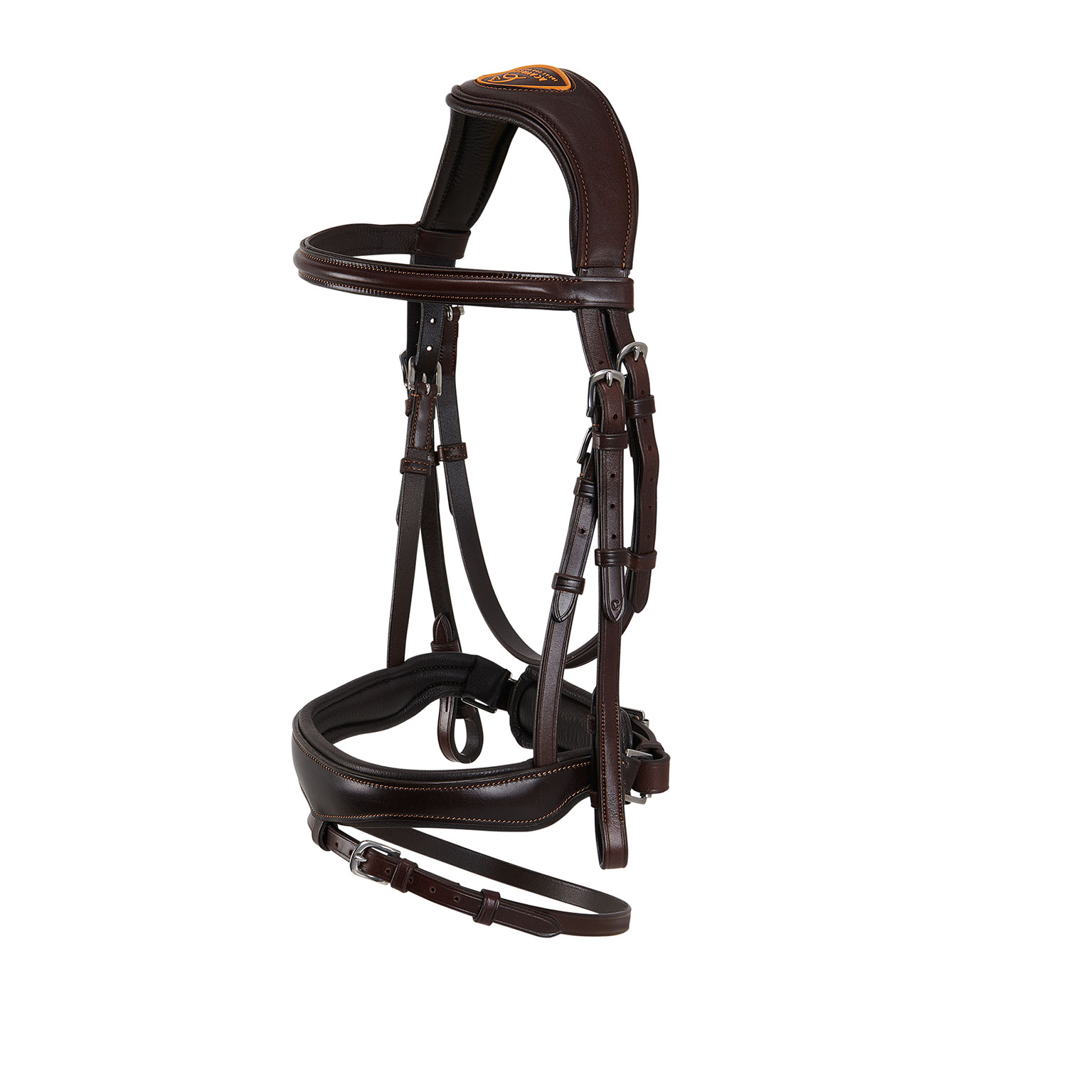 Acavallo Maestà Leather Bridle - dark brown, Größe Vollblut