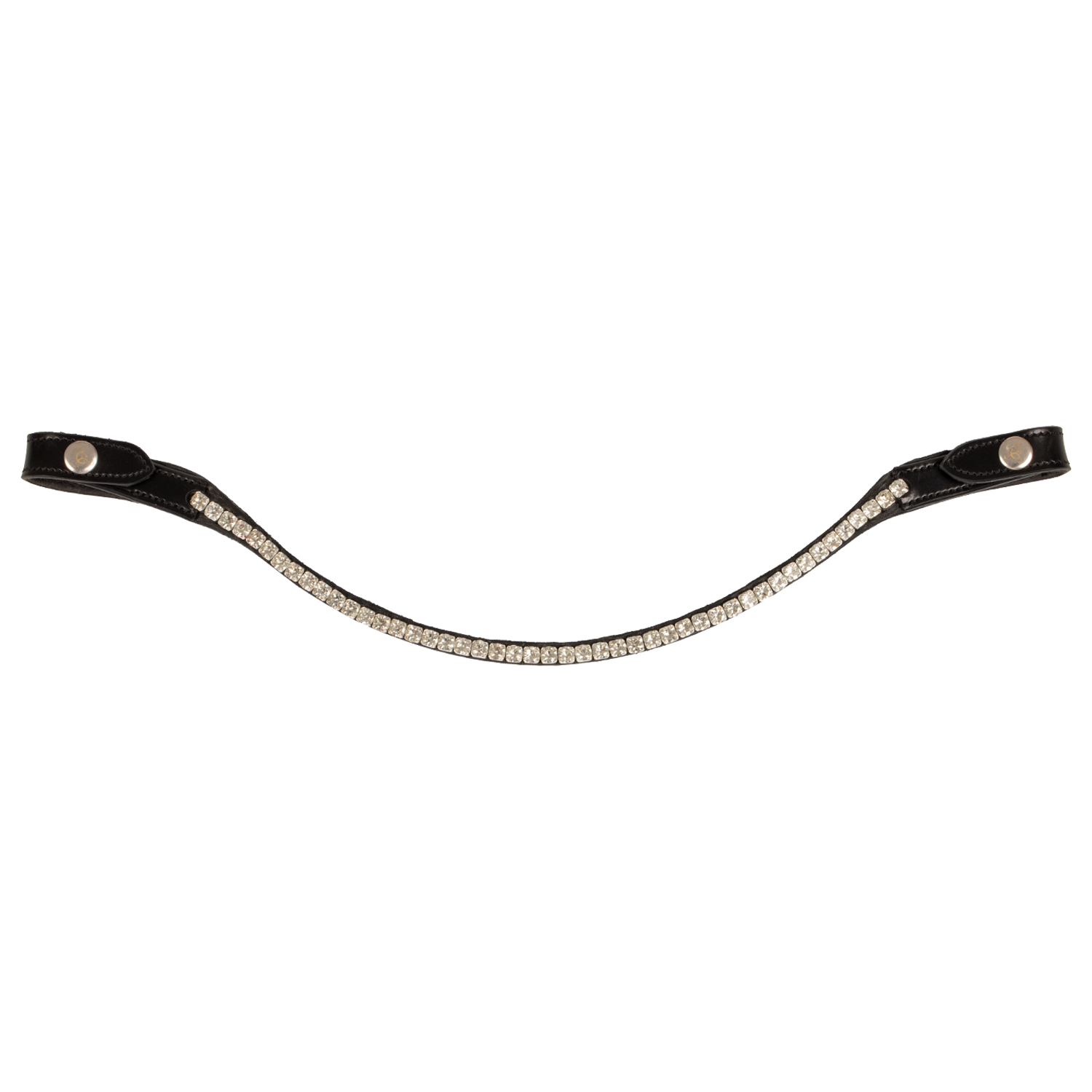 Acavallo Stirnband mit runden Kristallen Crystal - black/trasparent, Größe Warmblut