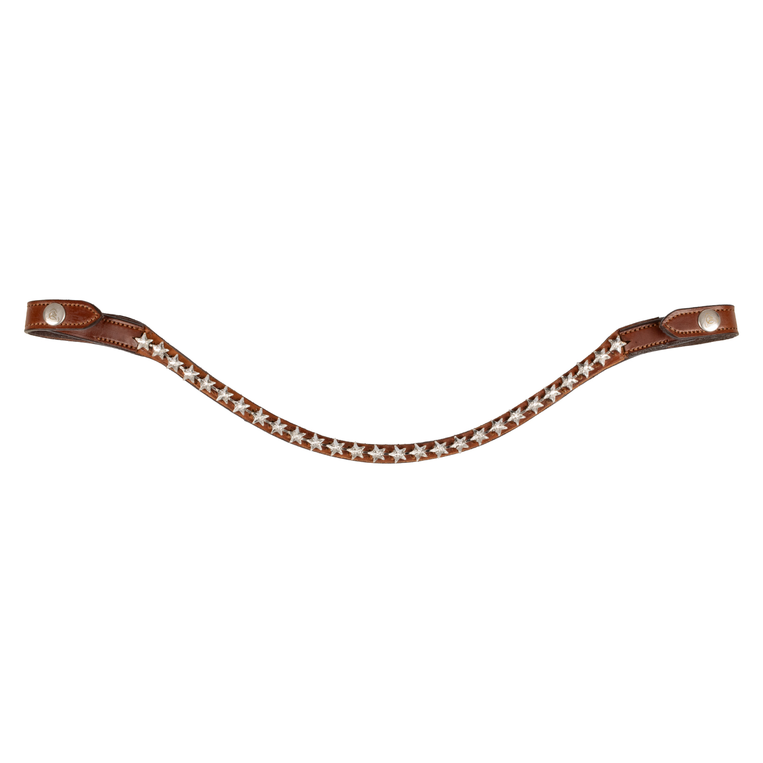 Acavallo Stirnband mit Sternen Strass Crystal - cognac, Größe Warmblut