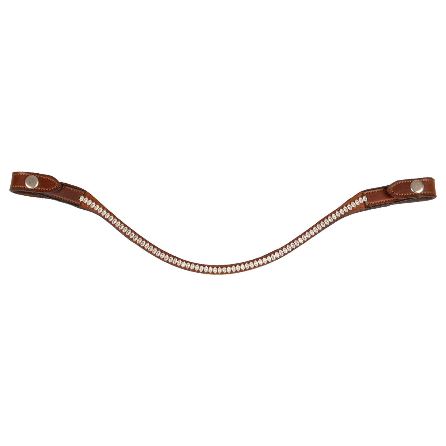 Acavallo Stirnband mit Strass - cognac, Größe Vollblut