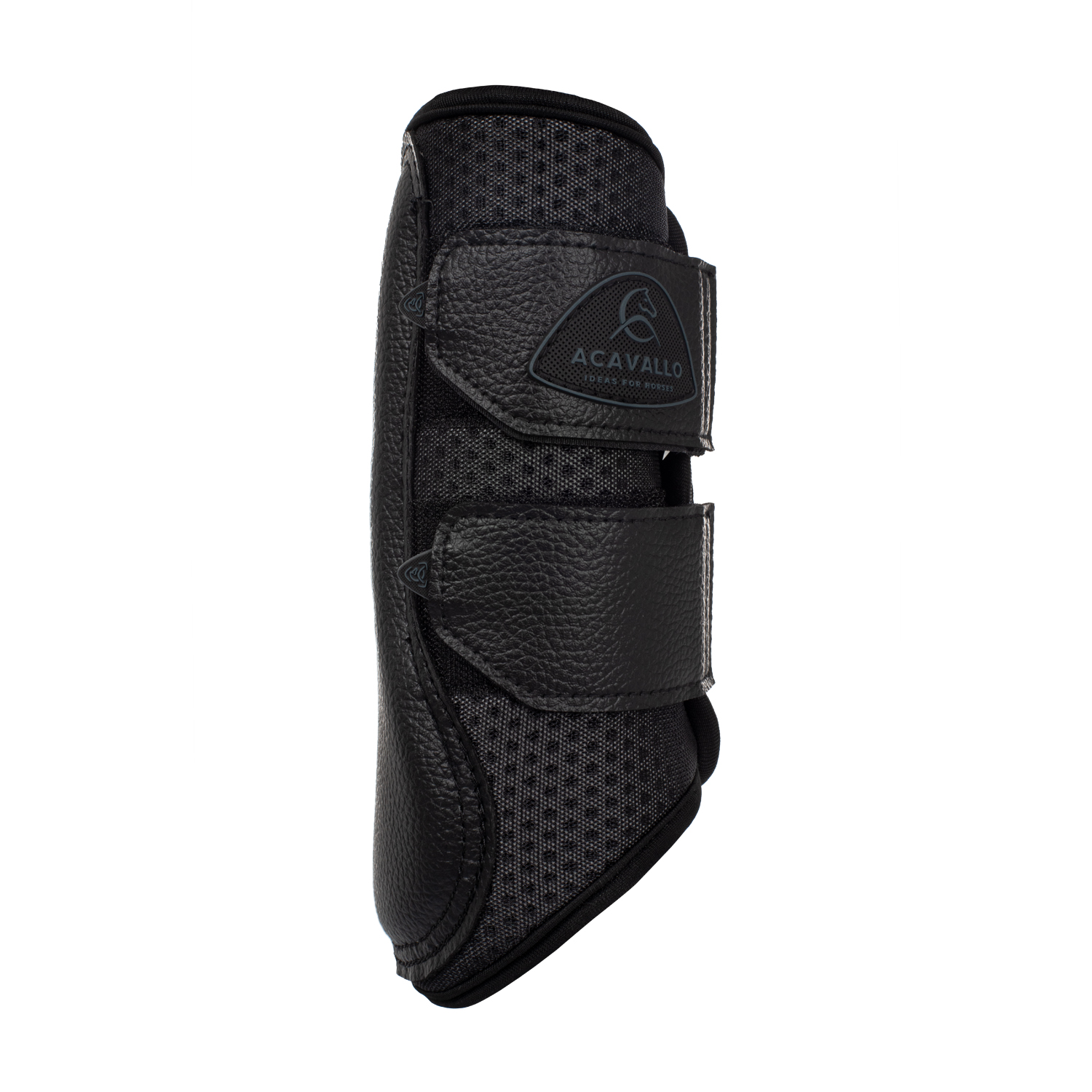 Acavallo Vordergamaschen aus perforiertem Neopren - black, Größe L
