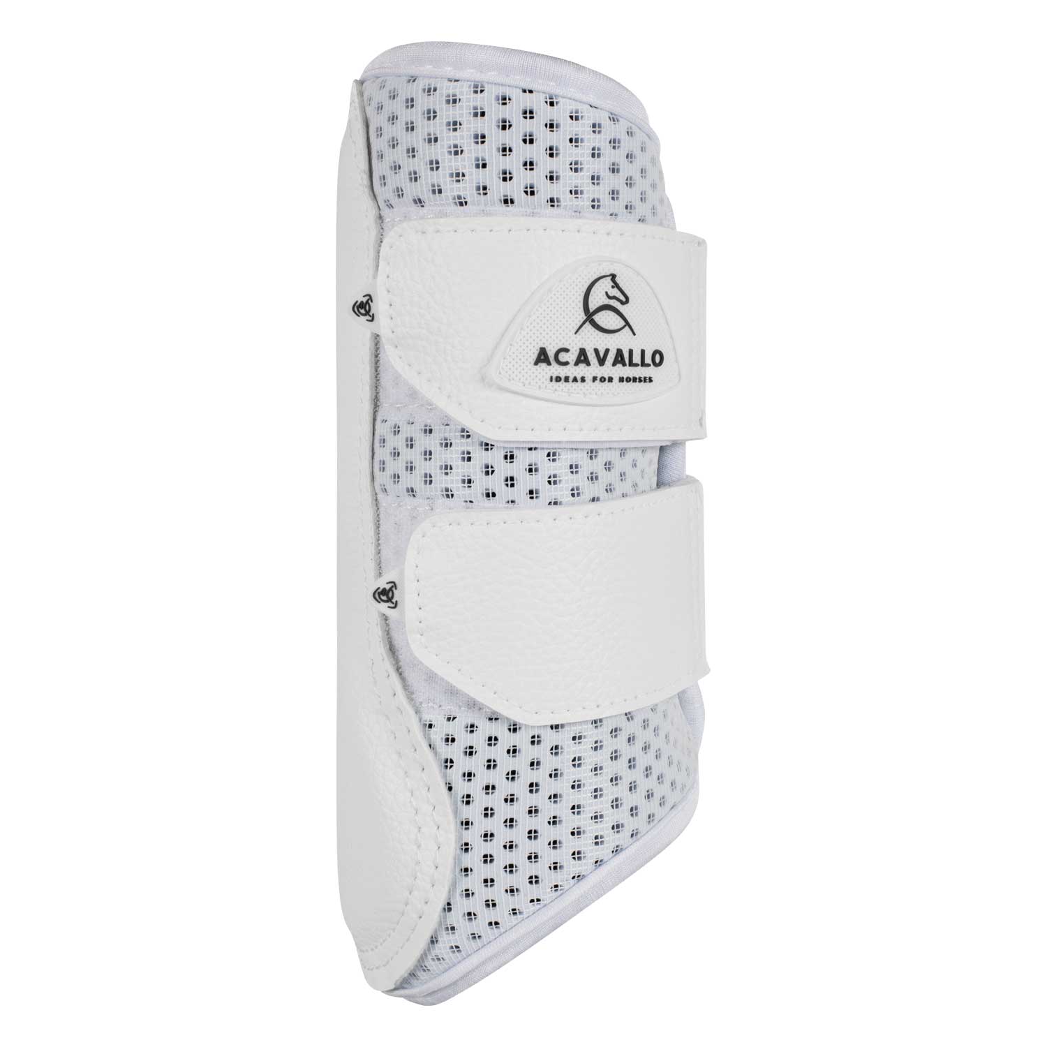 Acavallo Vordergamaschen aus perforiertem Neopren - white, Größe XL