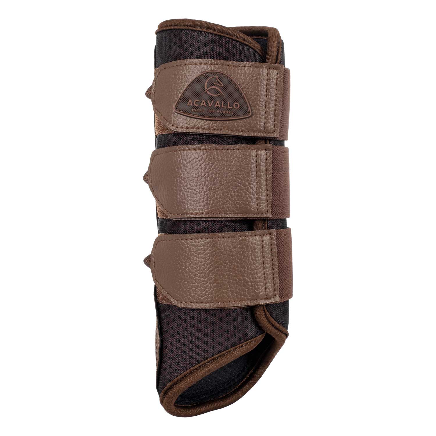 Acavallo Hintergamaschen aus perforiertem Neopren - dark brown, Größe L