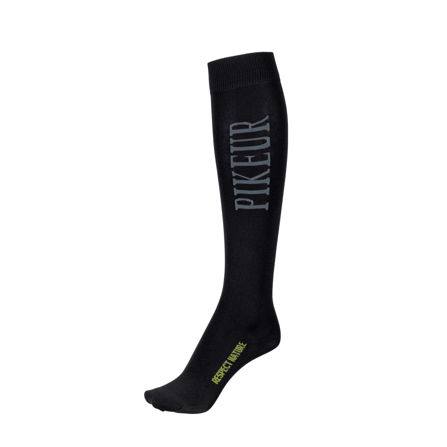 Pikeur Kniestrümpfe Respect Nature - black/grey, Größe 42-46