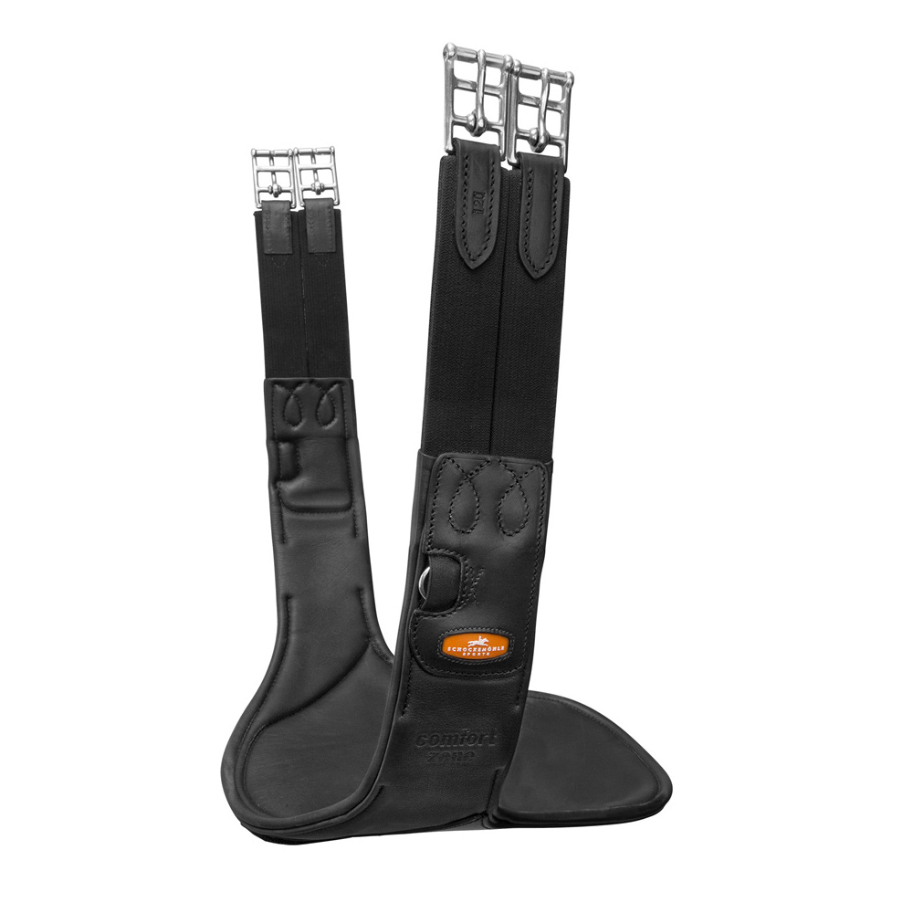 Schockemöhle Oklahoma Sattelgurt - black/silver, Größe 135 cm
