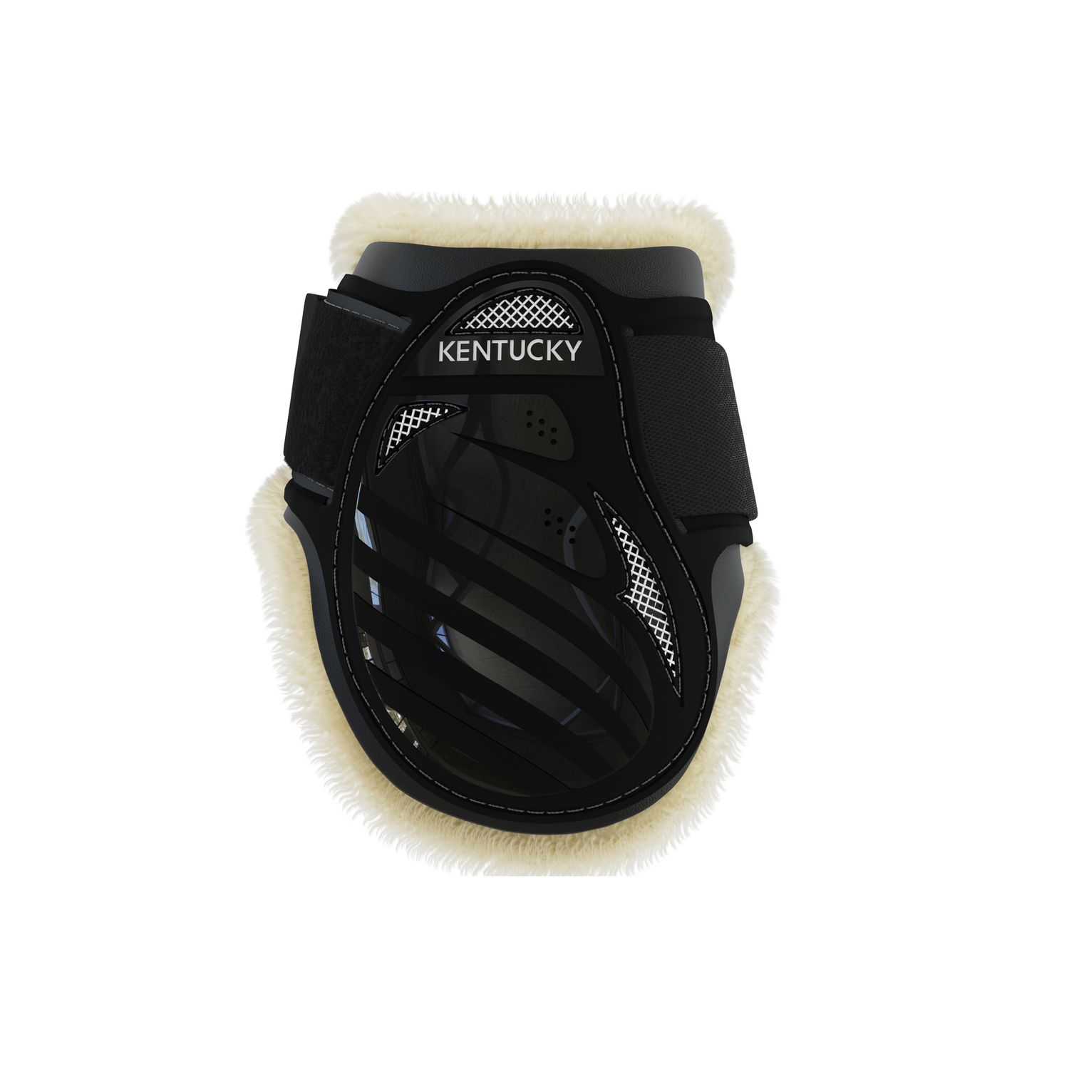 Kentucky Horsewear Lammfell Streichkappe BAMBOO für Jungpferde - schwarz, Größe xs extra