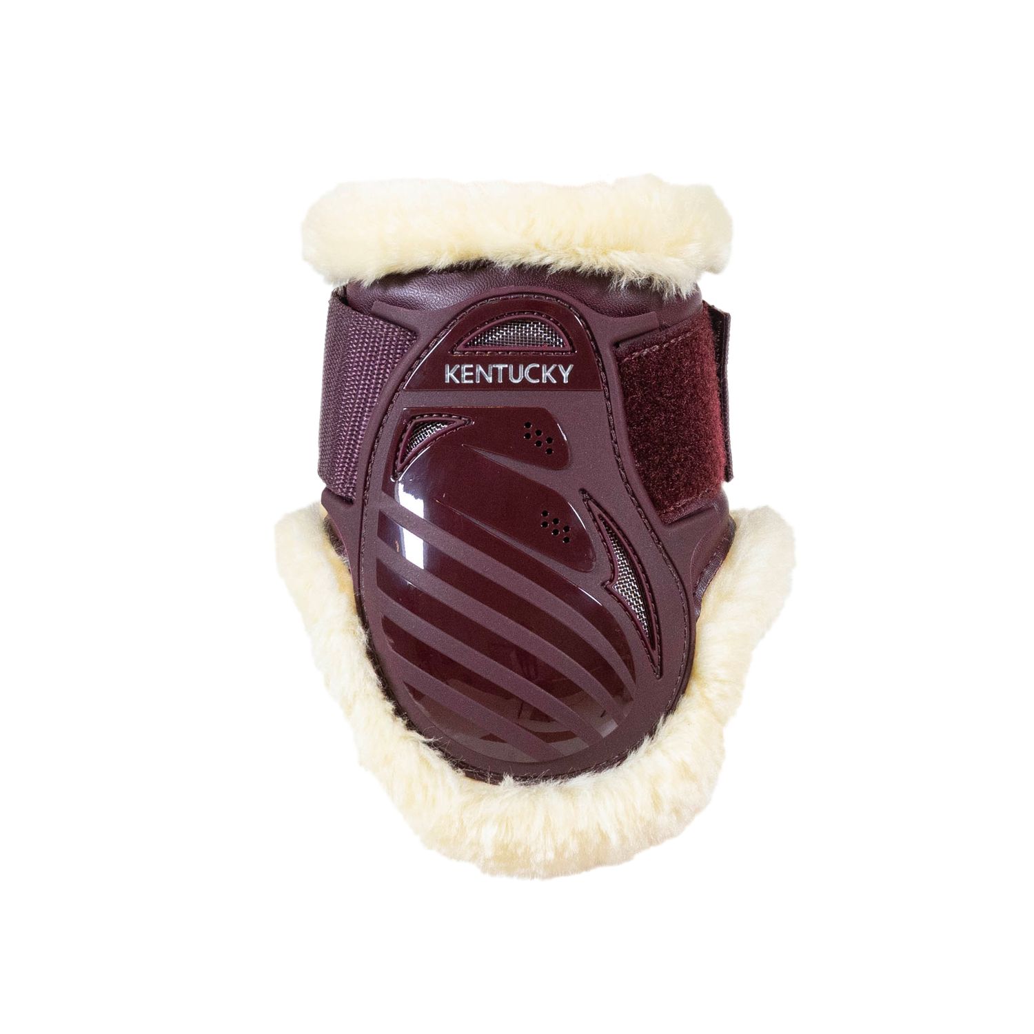 Kentucky Horsewear Lammfell Streichkappe BAMBOO für Jungpferde - bordeaux, Größe XS