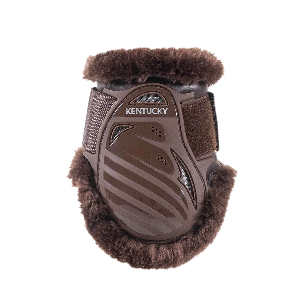 Kentucky Horsewear Lammfell Streichkappe BAMBOO für Jungpferde - brown/brown, Größe L