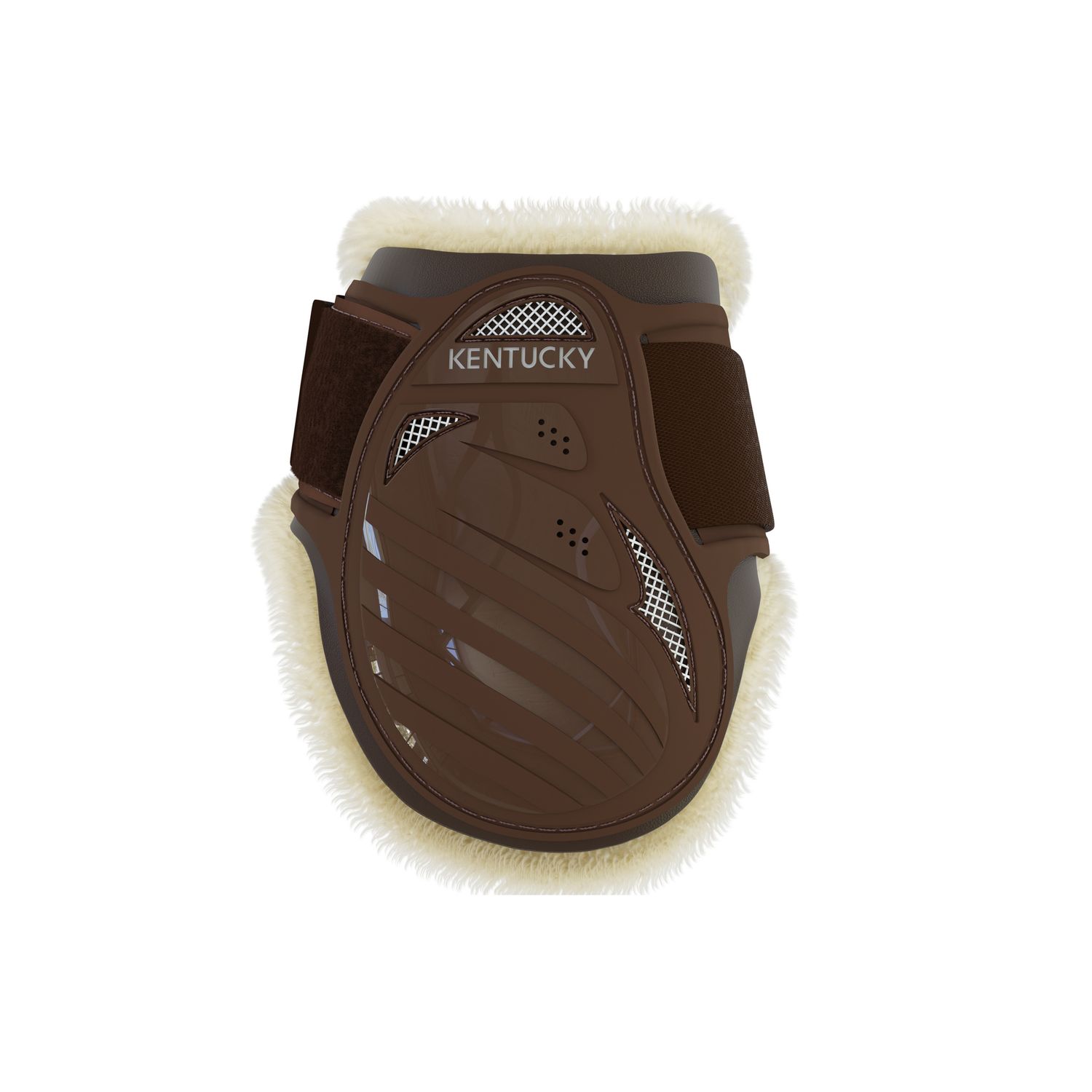 Kentucky Horsewear Lammfell Streichkappe BAMBOO für Jungpferde - braun, Größe xs extra