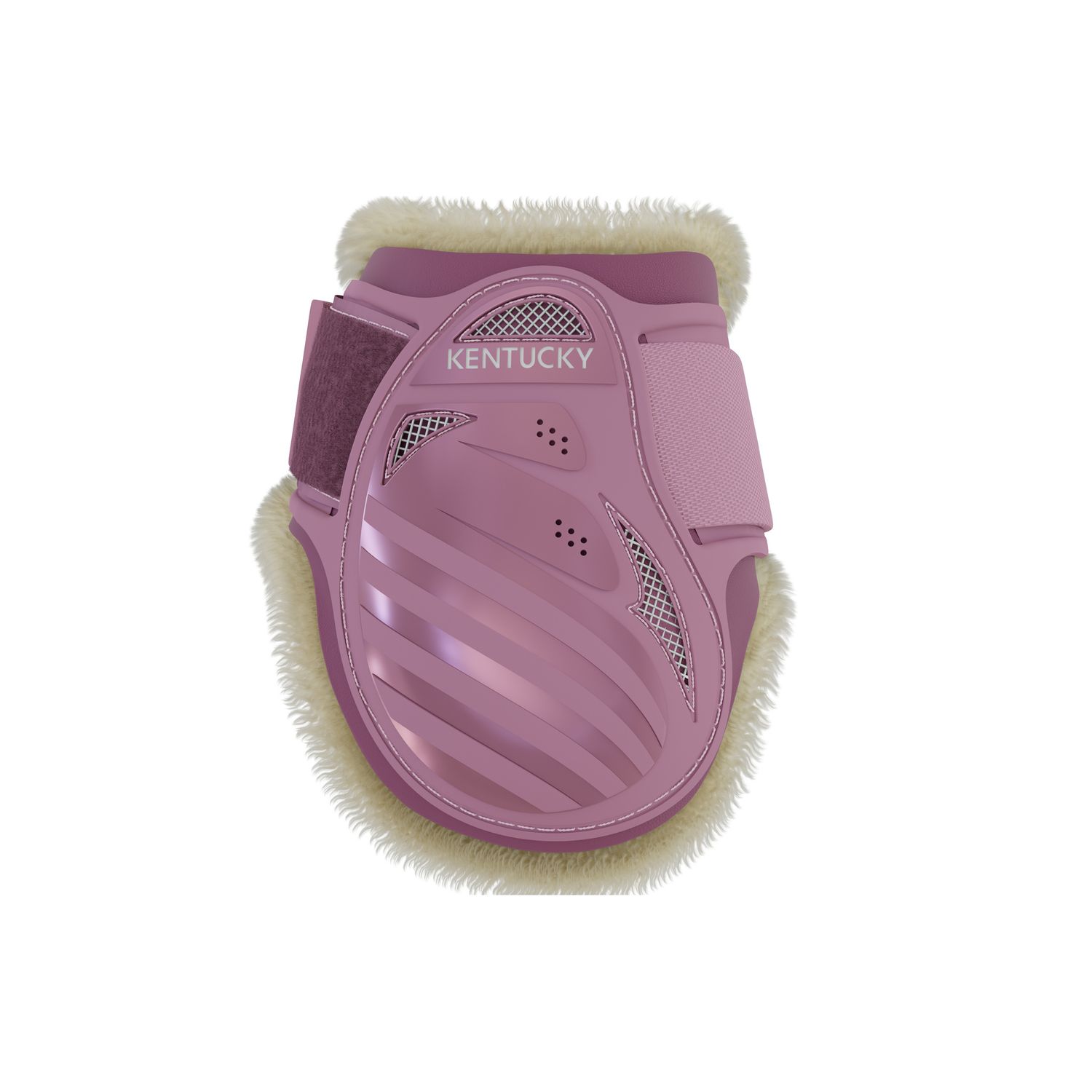Kentucky Horsewear Lammfell Streichkappe BAMBOO für Jungpferde - old rose, Größe S