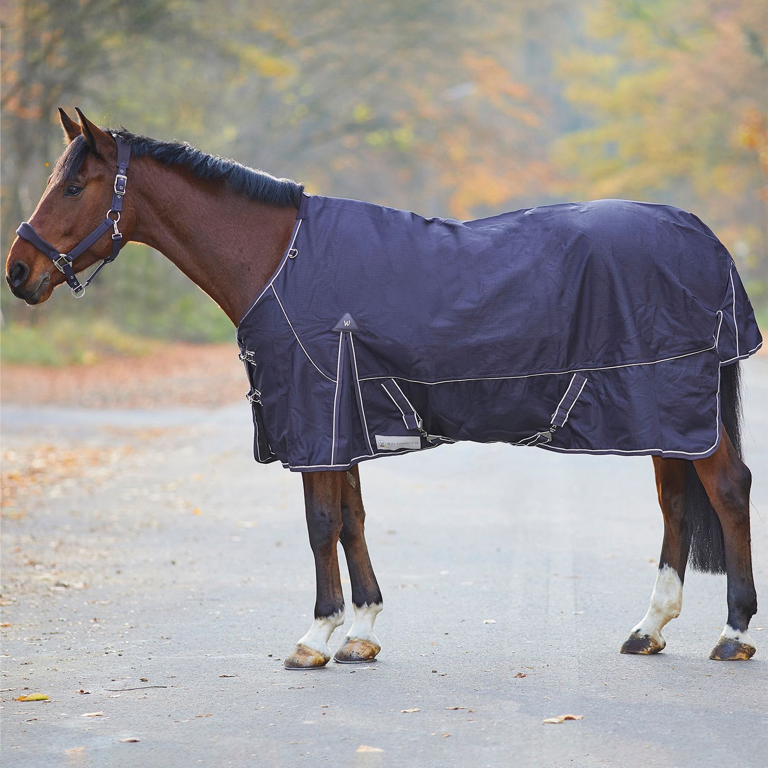 Waldhausen Outdoordecke Comfort 300 g - nachtblau, Größe 125 cm