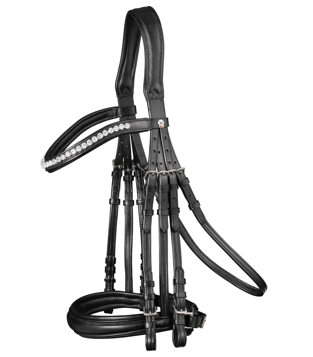 Waldhausen Kandarenzaum X-Line Supersoft - schwarz, Größe VB
