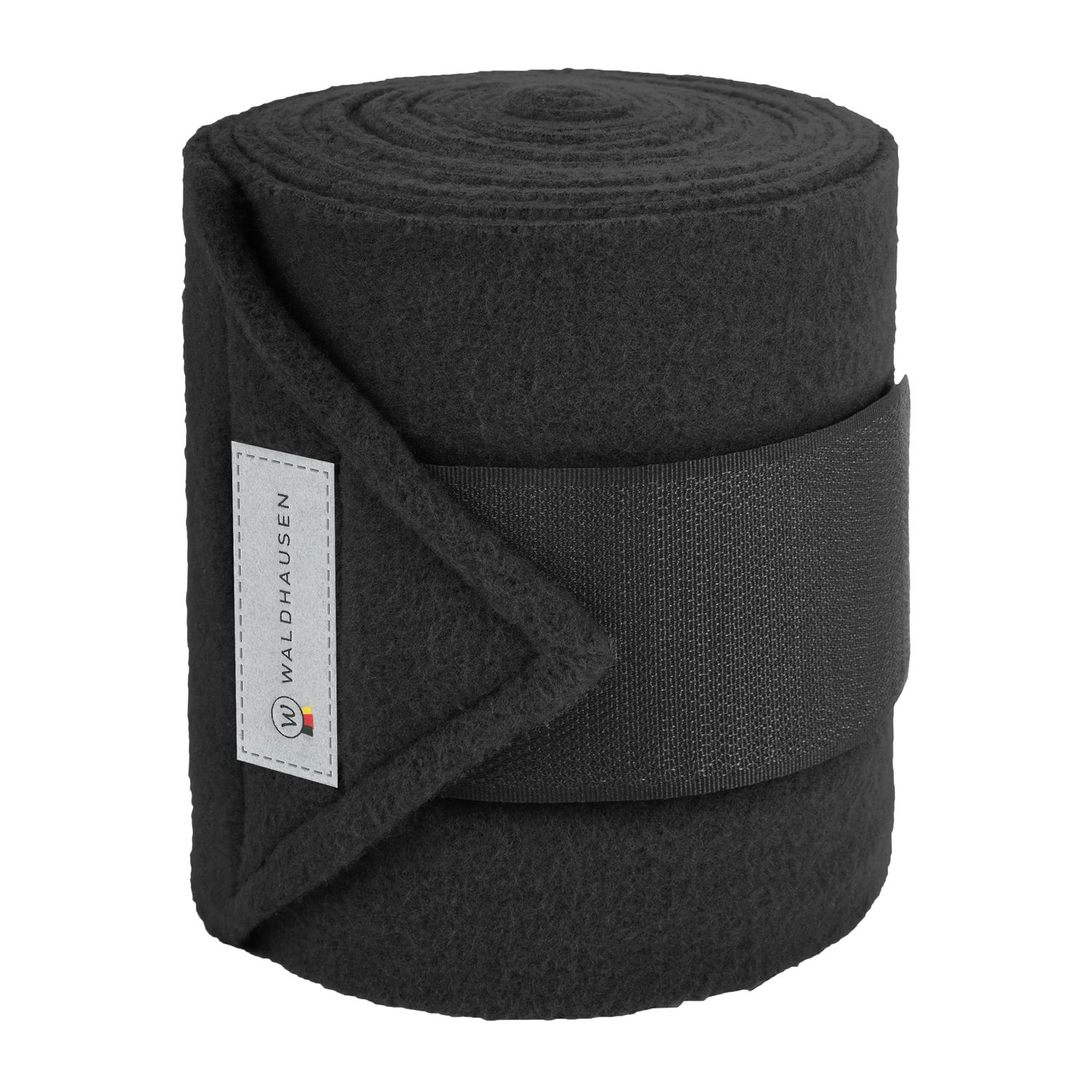 Waldhausen Fleecebandage Basic 4er-Set - schwarz, Größe WB