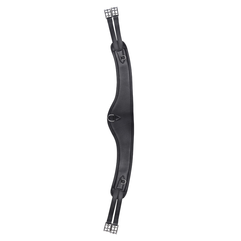 Waldhausen Ledersattelgurt Contour - schwarz, Größe 125 cm