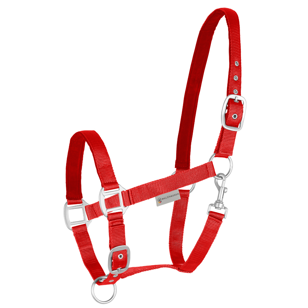Waldhausen Perlonhalfter Satin - rot, Größe XWB