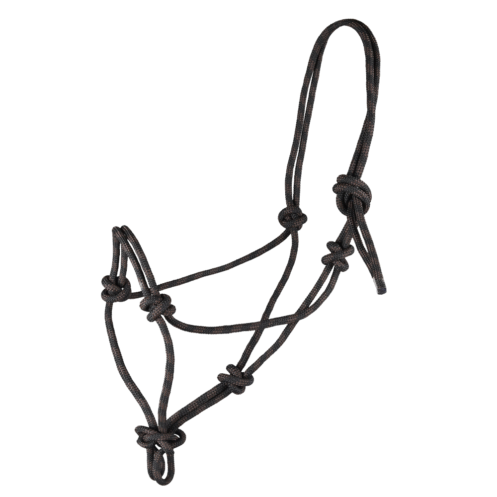 Waldhausen Knotenhalfter - schwarz/braun, Größe Pony